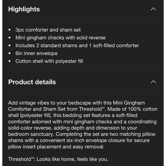 King Mini Gingham Comforter and Sham Set Moss Green - Threshold RARE - Picture 8 of 8